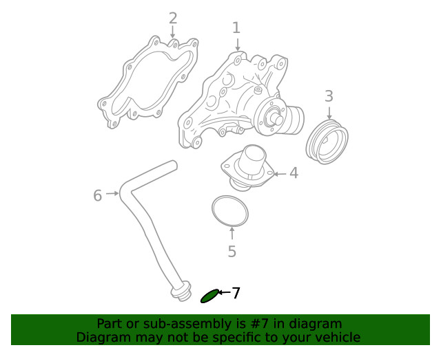 Genuine Ford Engine Coolant Bypass Pipe O-Ring 3C3Z-9J469-AA
