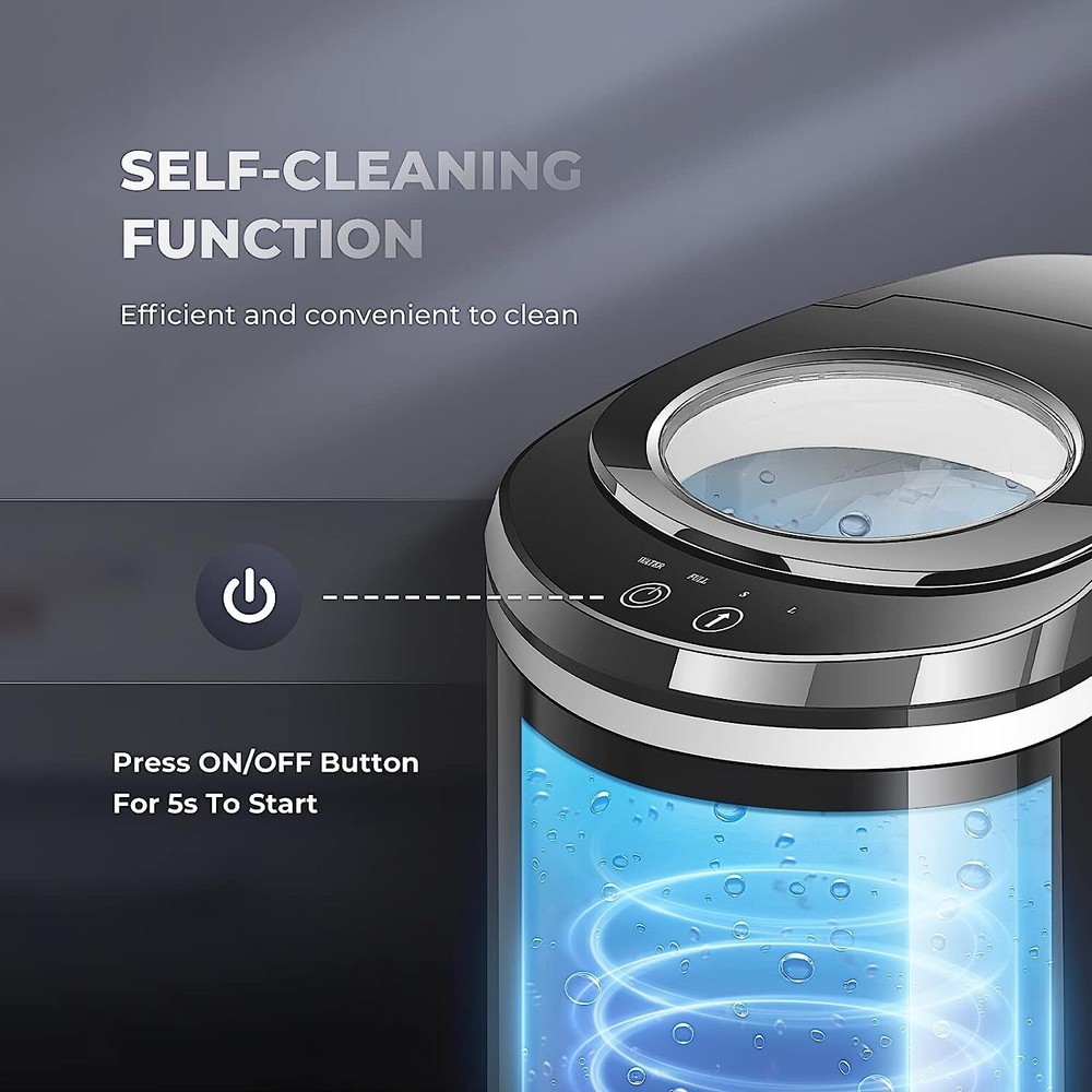 TRUSTECH-ZBJ-12A Self-Cleaning Compact Countertop Portable Ice Maker Machine