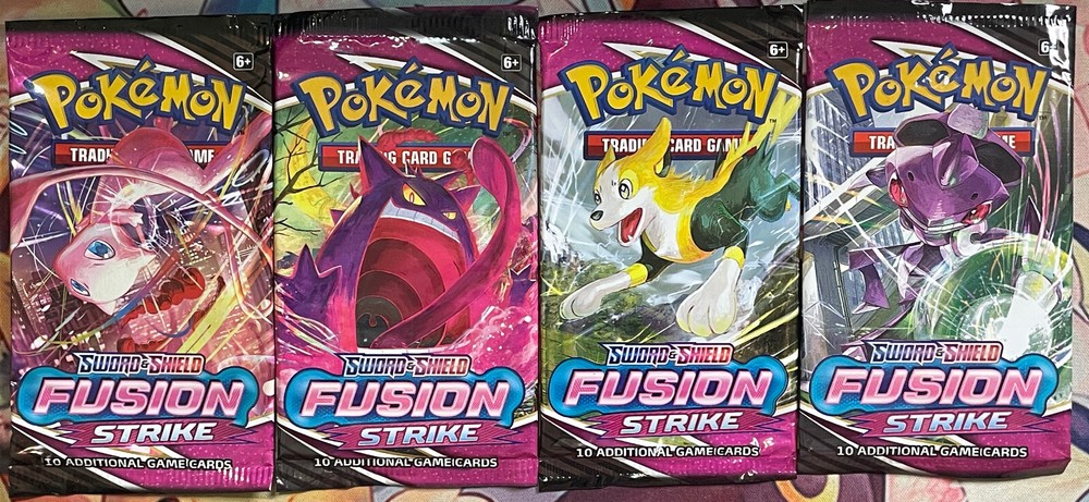 Fusion Strike Booster Pack Art Set (4) EMPTY - Pokemon 2021