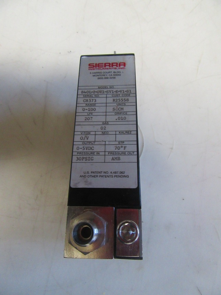 U62 SIERRA SIDE TRACK 8401-2-OV1-E-V1-S1MASS FLOW CONTROL