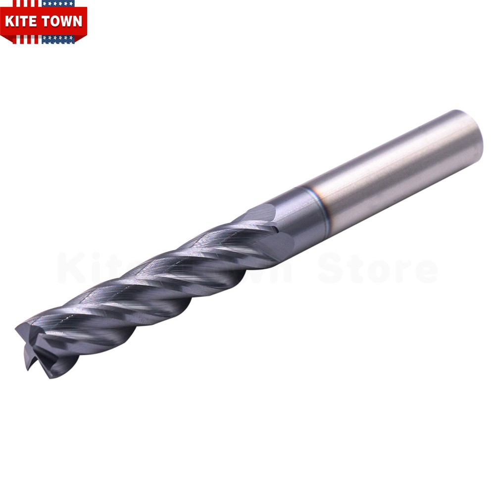 4 Flute 7/16" x 2" x 4" Solid Carbide Long End Mill - AlTiN Coated