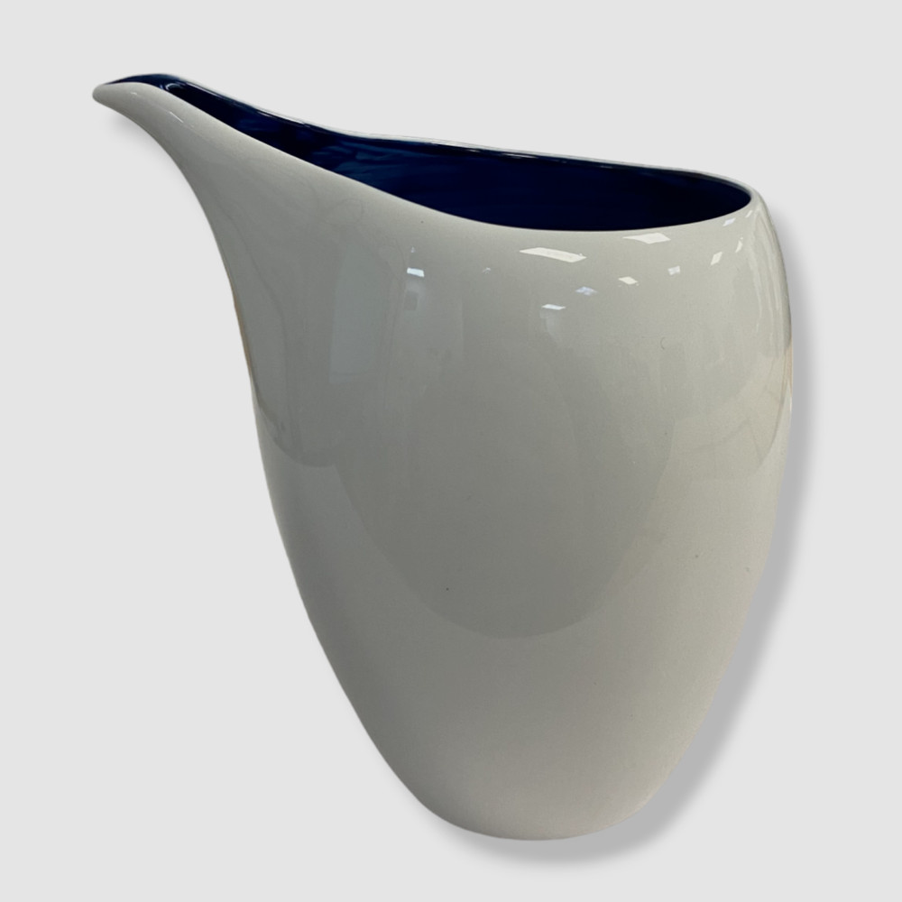 $45 Neiman Marcus White Brushstroke Cobalt Creamer