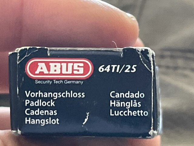 Abus 64ti/25mm Titalium Padlock (64TI-25)