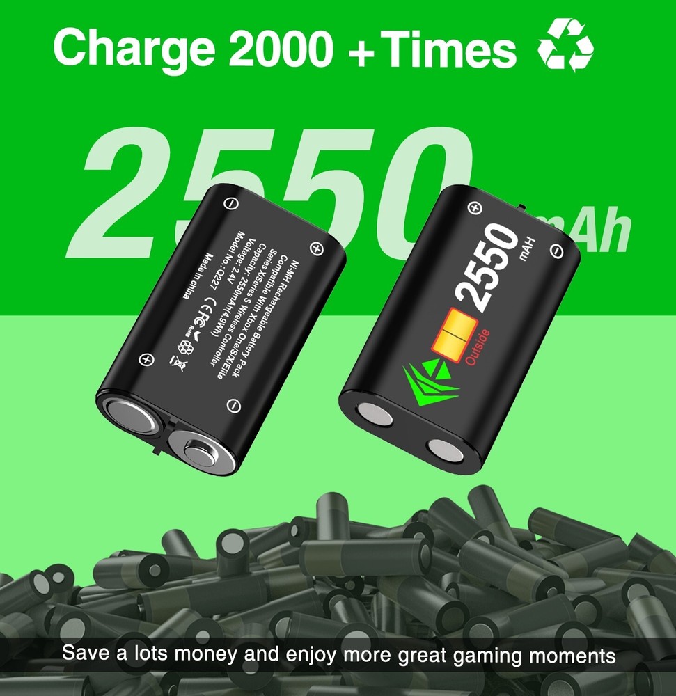 Rechargeable Battery Pack+Charging Dock For Xbox One Xbox Series X S Controller