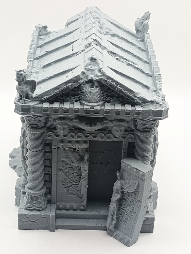 3D Printed Ruined Mausoleum (28mm-32mm Scale)