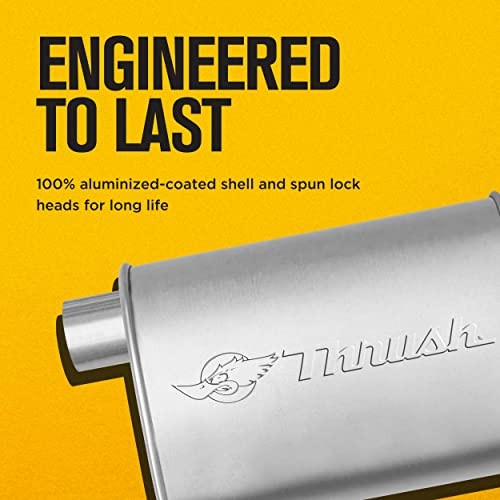 Thrush Muffler Mellow Performance Tone Inlet 2.5 Pipe Connection Offset Outlet