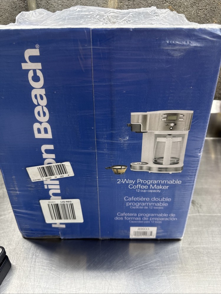 Hamilton Beach 2-Way Programmable Coffee Maker New In Box NIB Silver And White