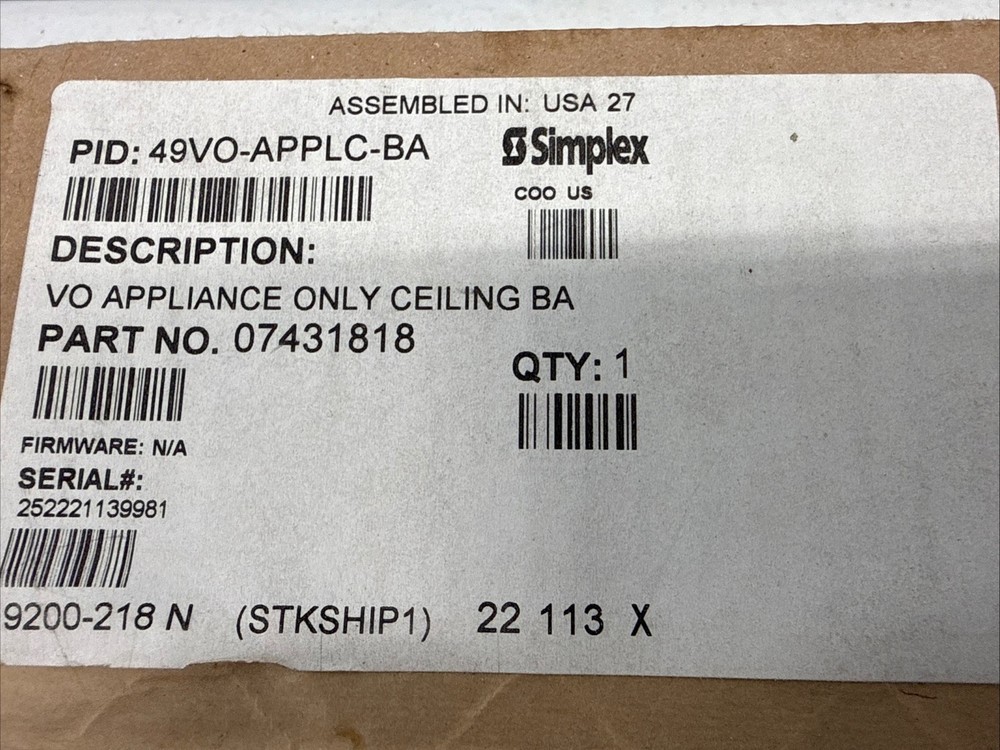SIMPLEX 49VO-APPLC-BA