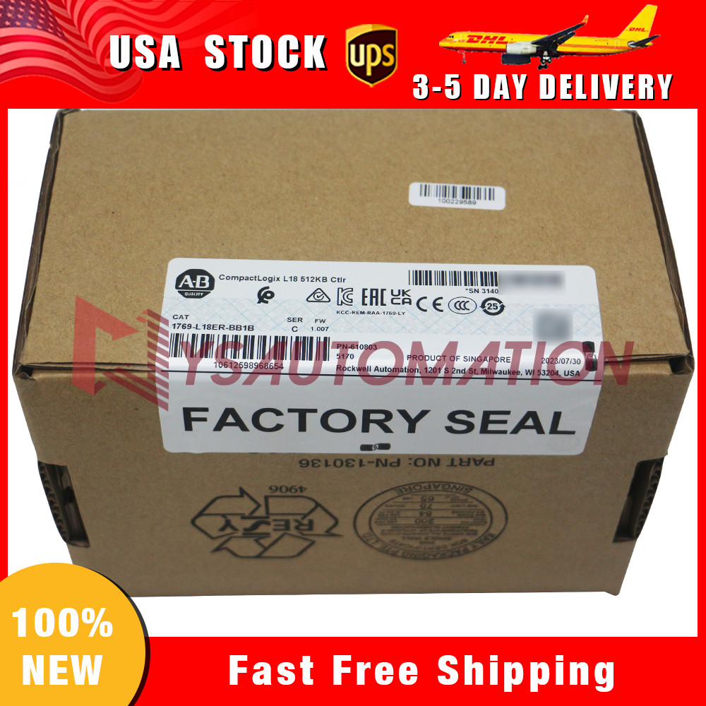 Allen Bradley 1769-L18ER-BB1B CompactLogix L18 512KB Controller NEW Sealed