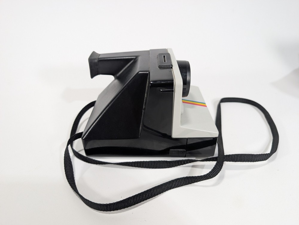Polaroid One Step Land Camera BC Series Rainbow Stripe Untested w Manual, Case