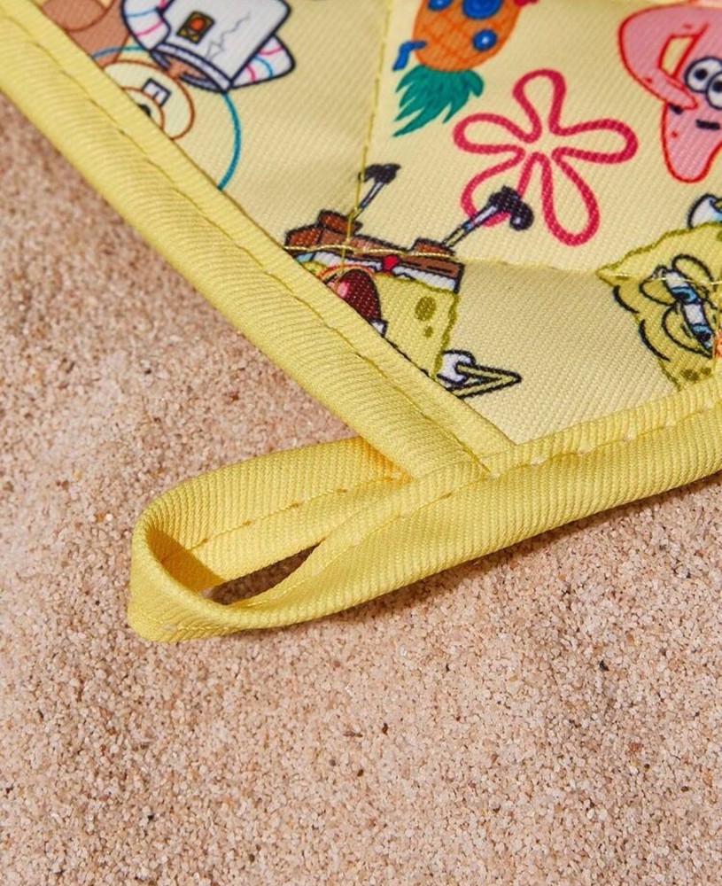 New 4 pc SPONGEBOB & PATRICK Silicone Kitchen Baking Spatula OVEN MIT Pot Holder