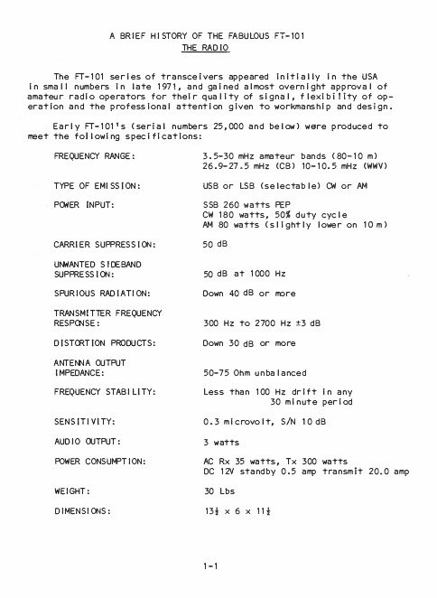 Yaesu Ft-101 Ft-101b Ft-101e Ft101ee Ft101ex Service Manual Computer CD