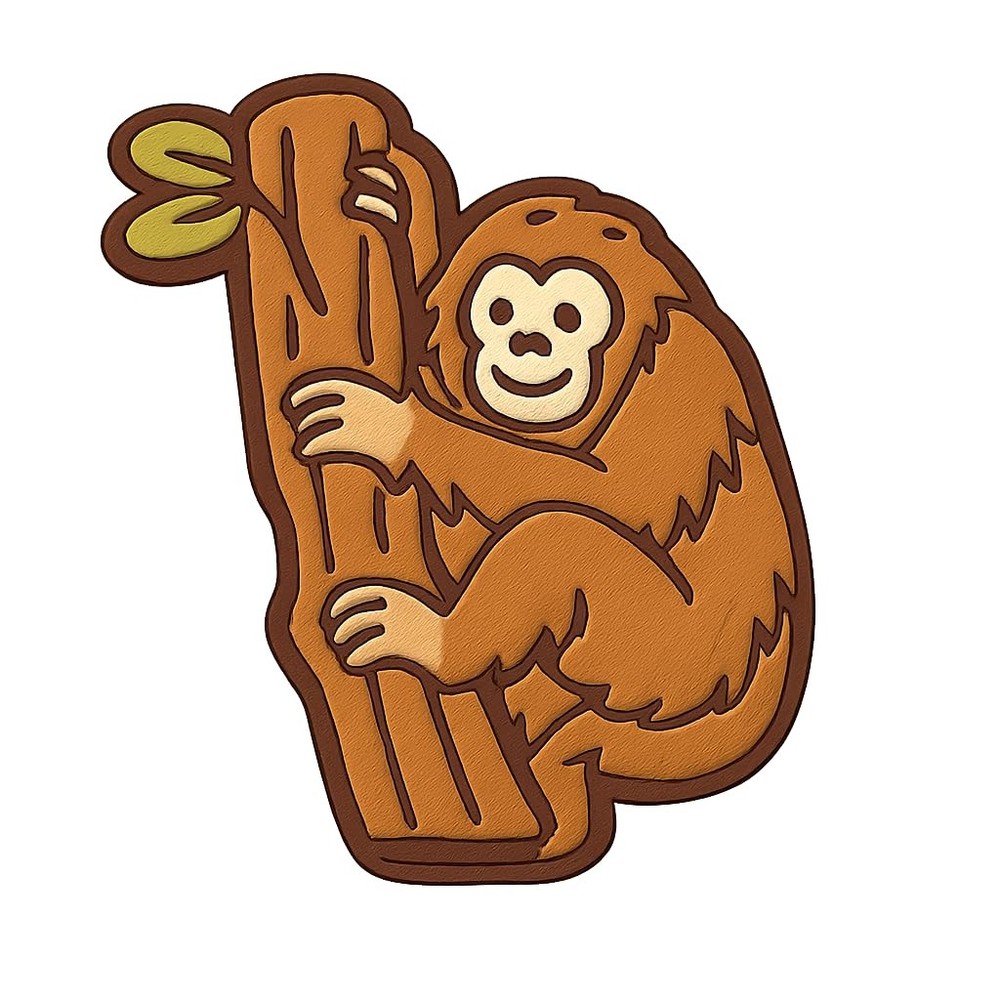 Climbing Orangutan Cookie Cutter & Stamp - 4x2.8 Fun Kitchen Baking
