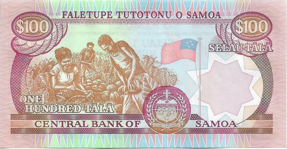 SAMOA 1990 $100 Tala A580... P30 UNC