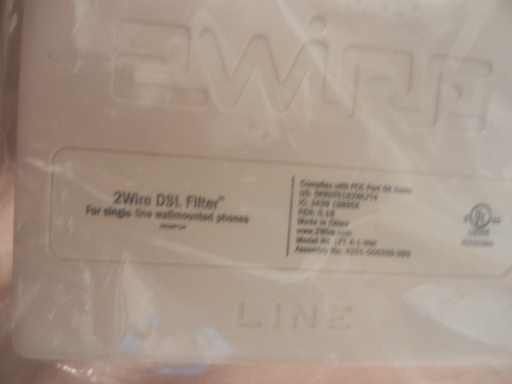 2wire 2 WIRE DSL FILTER SINGLE-LINE WALL MOUNT LFT 4-1-WM