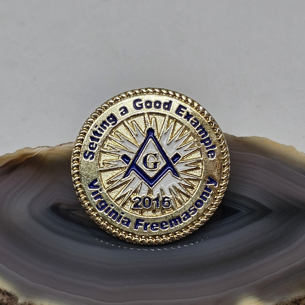Virginia Freemasonry "Setting a Good Example" James Litten Lapel Pin 2016