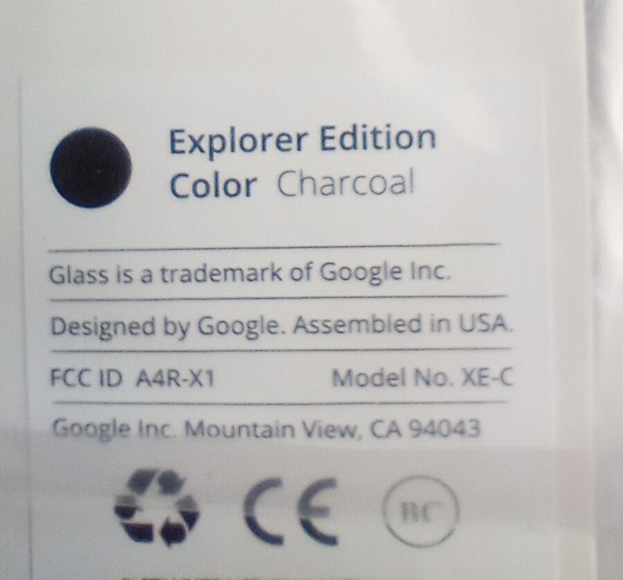 Google Glass XE-C, Black, Frame, Shades, Earbuds, READ DESCRIPTION