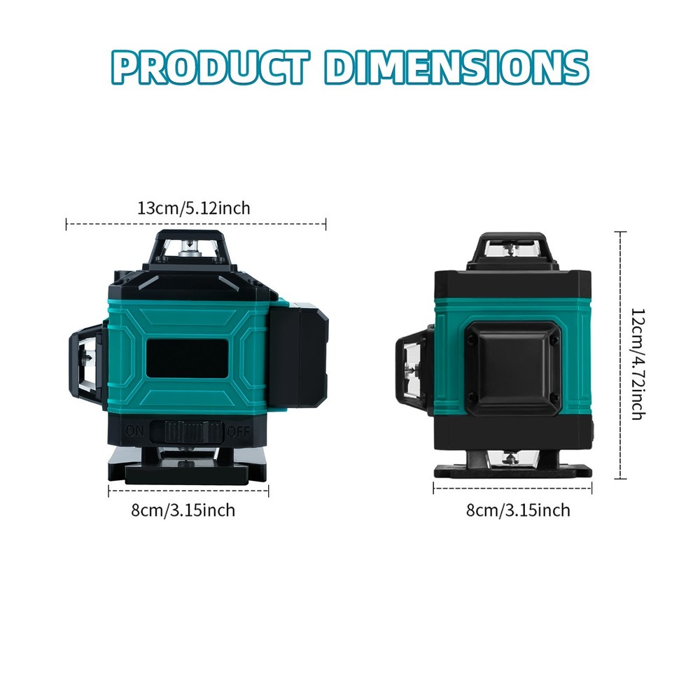 Outdoor Laser Level 16 Lines Self-Leveling German LD Light Source Rechargeable