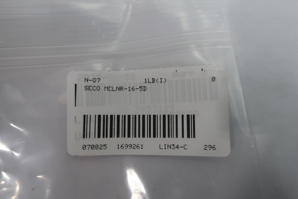 Seco MCLNR-16-5D Indexable Turning Tool Holder