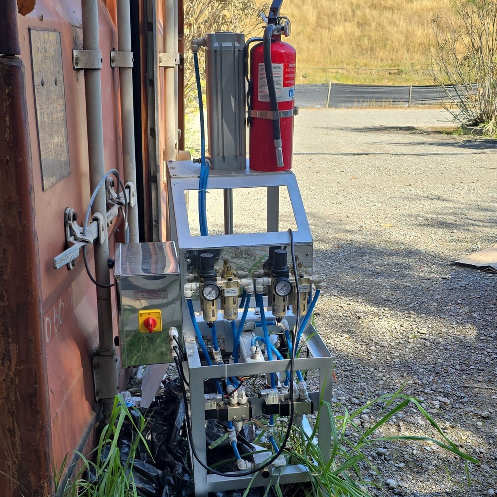 Badger Process Control Panel with Gauges, Valves, and Fire Extinguisher