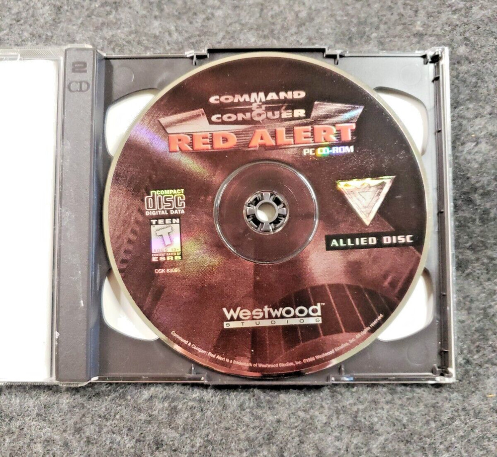 Command and Conquer Red Alert Soviet and Allied Discs Westwood Studios PC .(SB4)