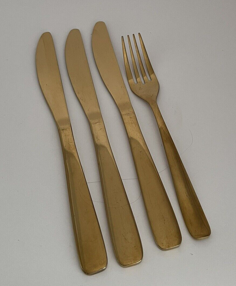 Cambridge Silversmiths Cranston Gold Mirror Flatware Lot Replacement Knives
