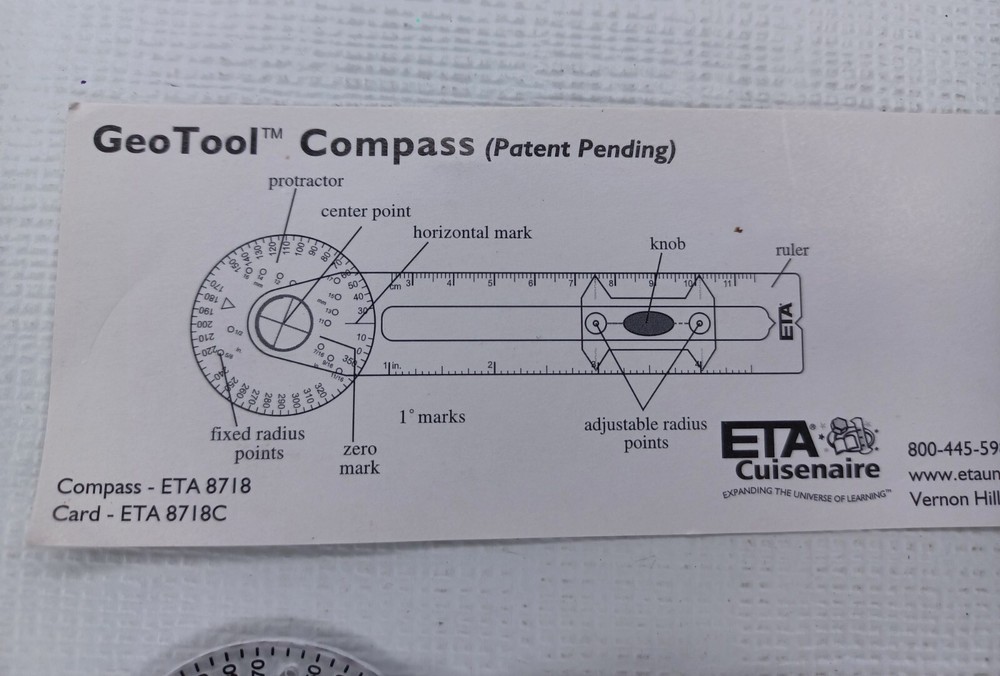 ETA Cuisenaire Geo Tool Compass