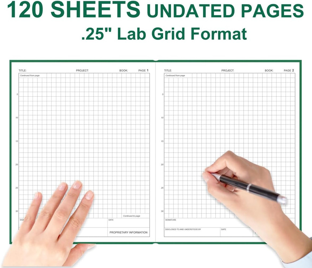 Lab Notebook/Laboratory Notebook - (.25" Grid Format), Laboratory Notebook Quad