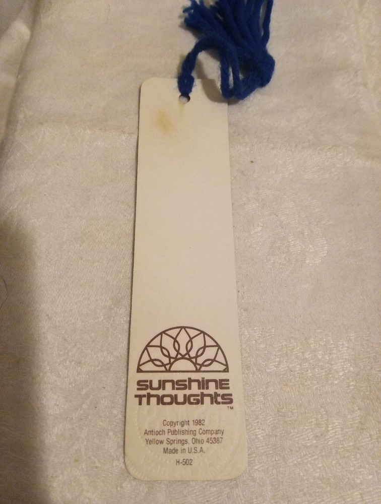 Vintage Sunshine Thoughts Unicorn Bookmark