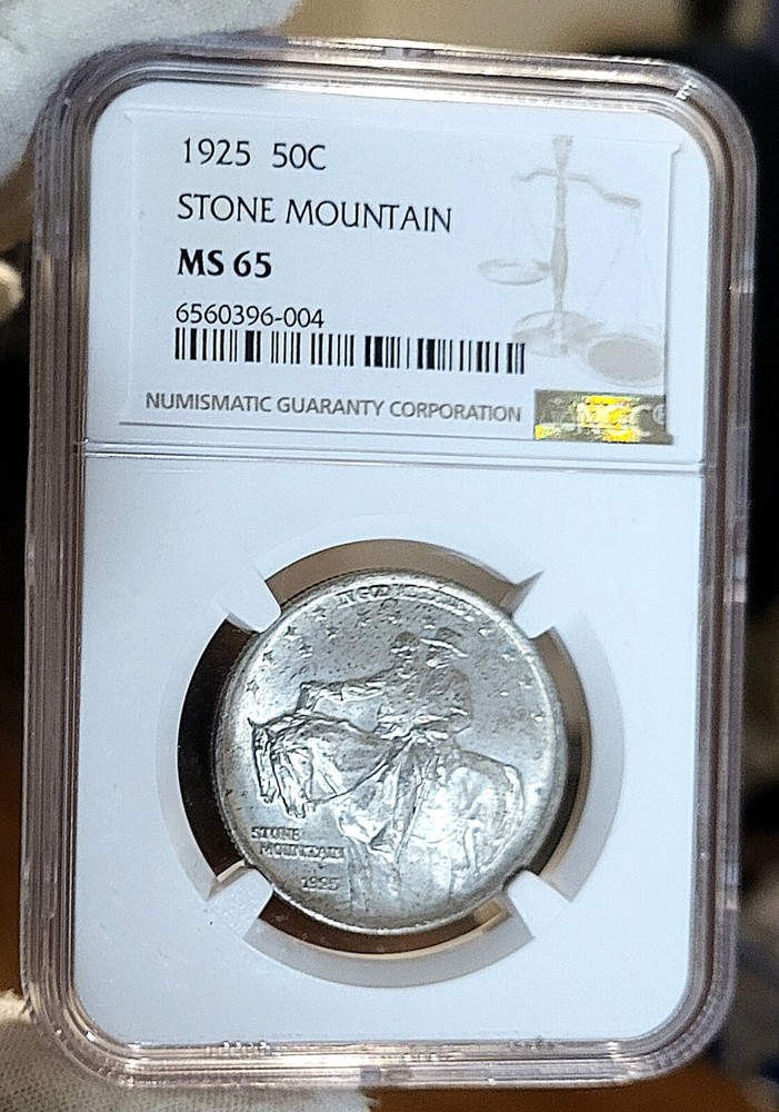 1925 Stone Mountain Commemorative Silver Half Dollar 50c. NGC MS 65