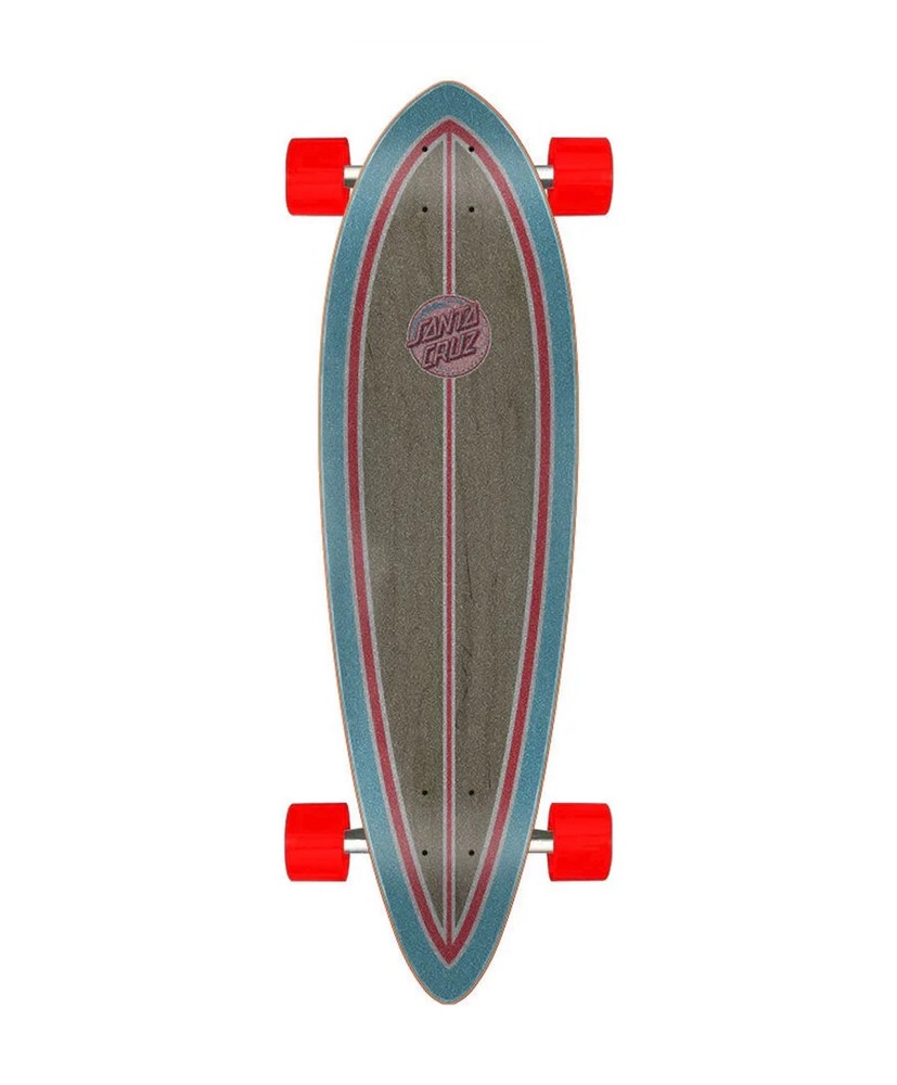 Santa Cruz Decoder Wave TEAL RED Pintail Longboard SKATEBOARD Complete 9.2"x33"