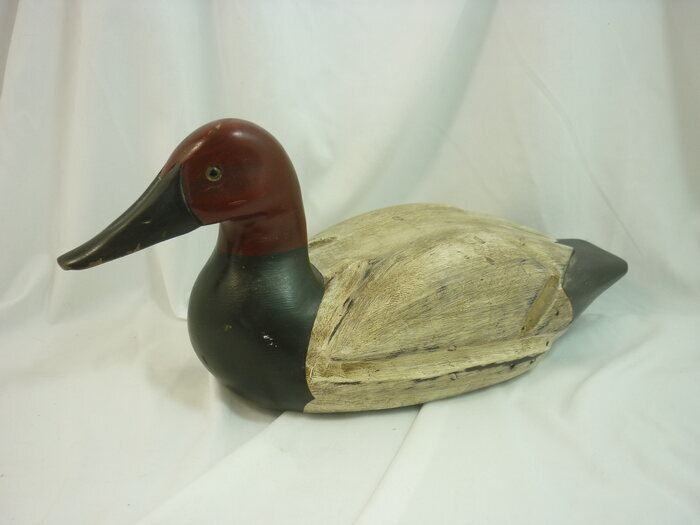Canvasback Drake Duck Decoy signed G. Lowenthal 25E056