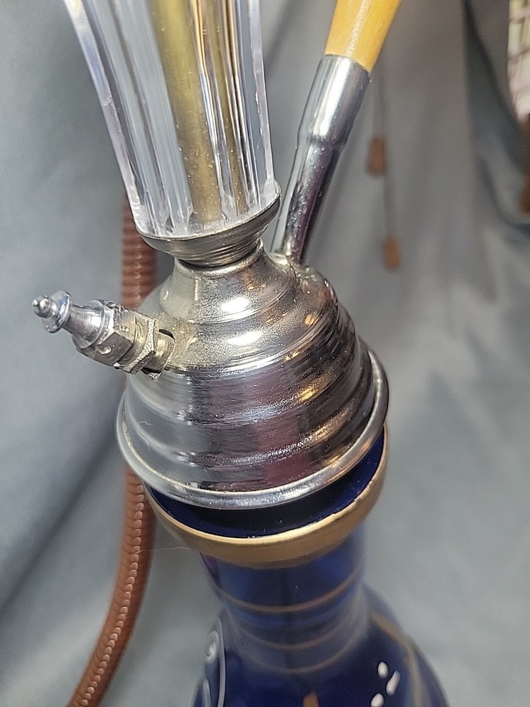 30" Tall Glass Hand Painted Hookah