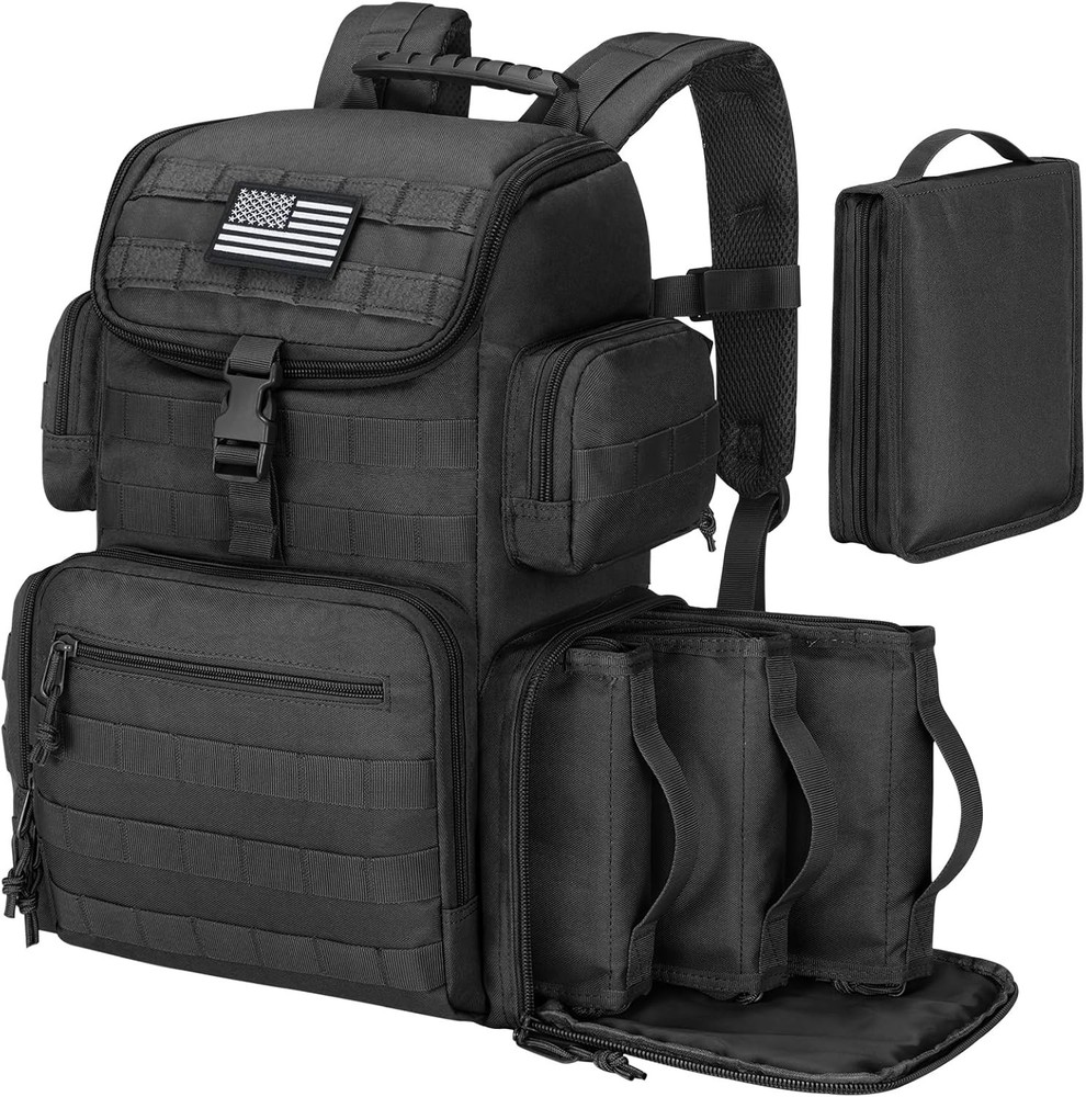 Tactical Range Backpack Gun Pistol Case Storage Bag Gun Backpack Shooting Huntin