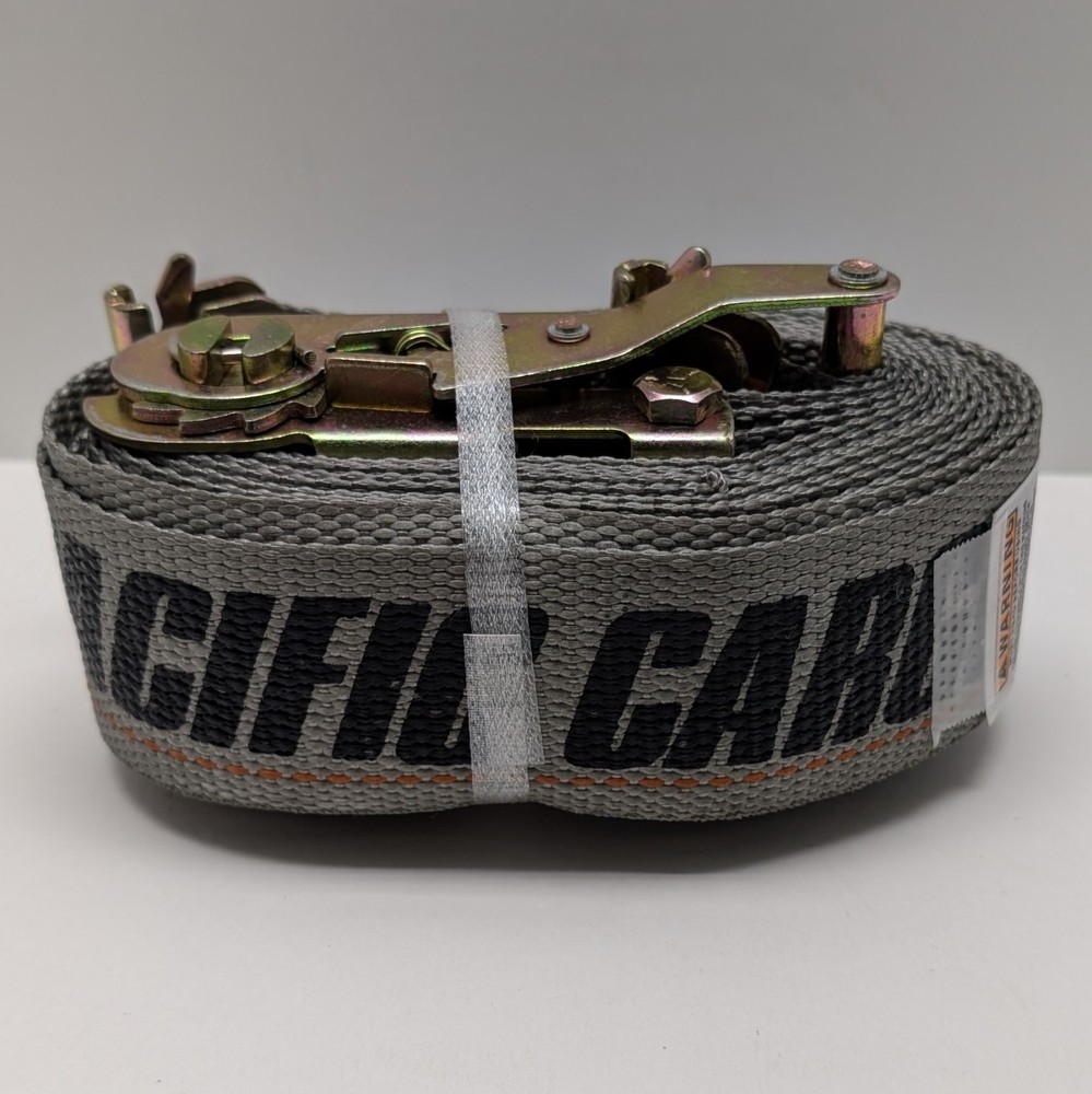 Pacific Cargo Control Ratchet Strap 2x16 WLL 1000 lbs. GRAY