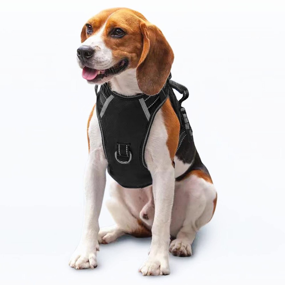 No Pull Dog Harness, Reflective Walking Dog Harness with Easy Control Handle ...