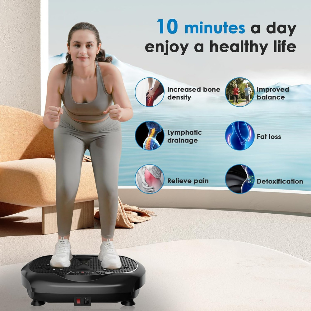 Vibration Plate Exercise Machine - Whole Body Workout Vibration Platform Lymphat