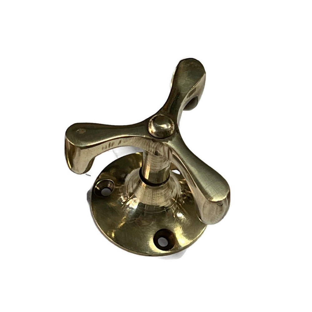 Solid Brass Swivel Hooks Vintage Wardrobe Kitchen Coat Hanger Rotating SPIN