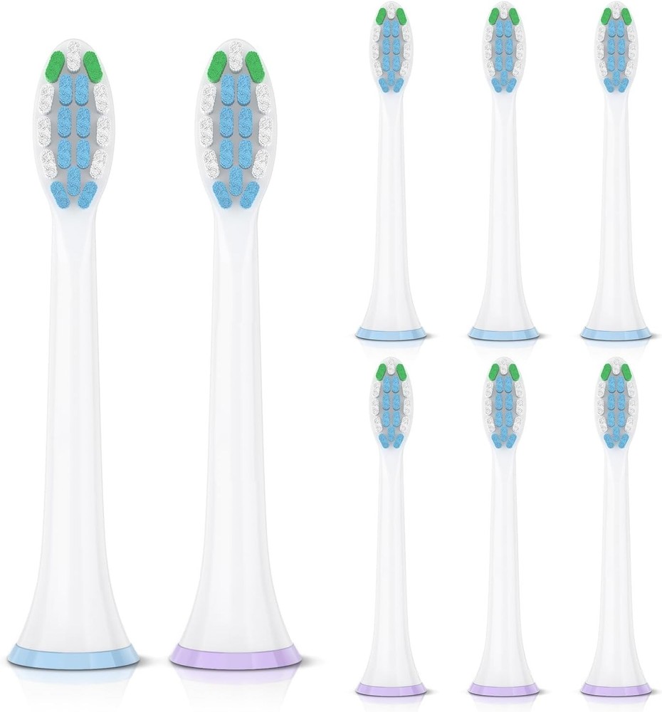 Compatible Sonicare Replacement Heads, 8-Pack – Soft and Durable, Blue Indicator