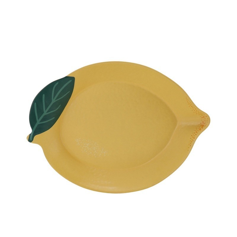 Kitchen Dinnerware Lemon Serve Platter Figural Dish Party Entertaining Decor