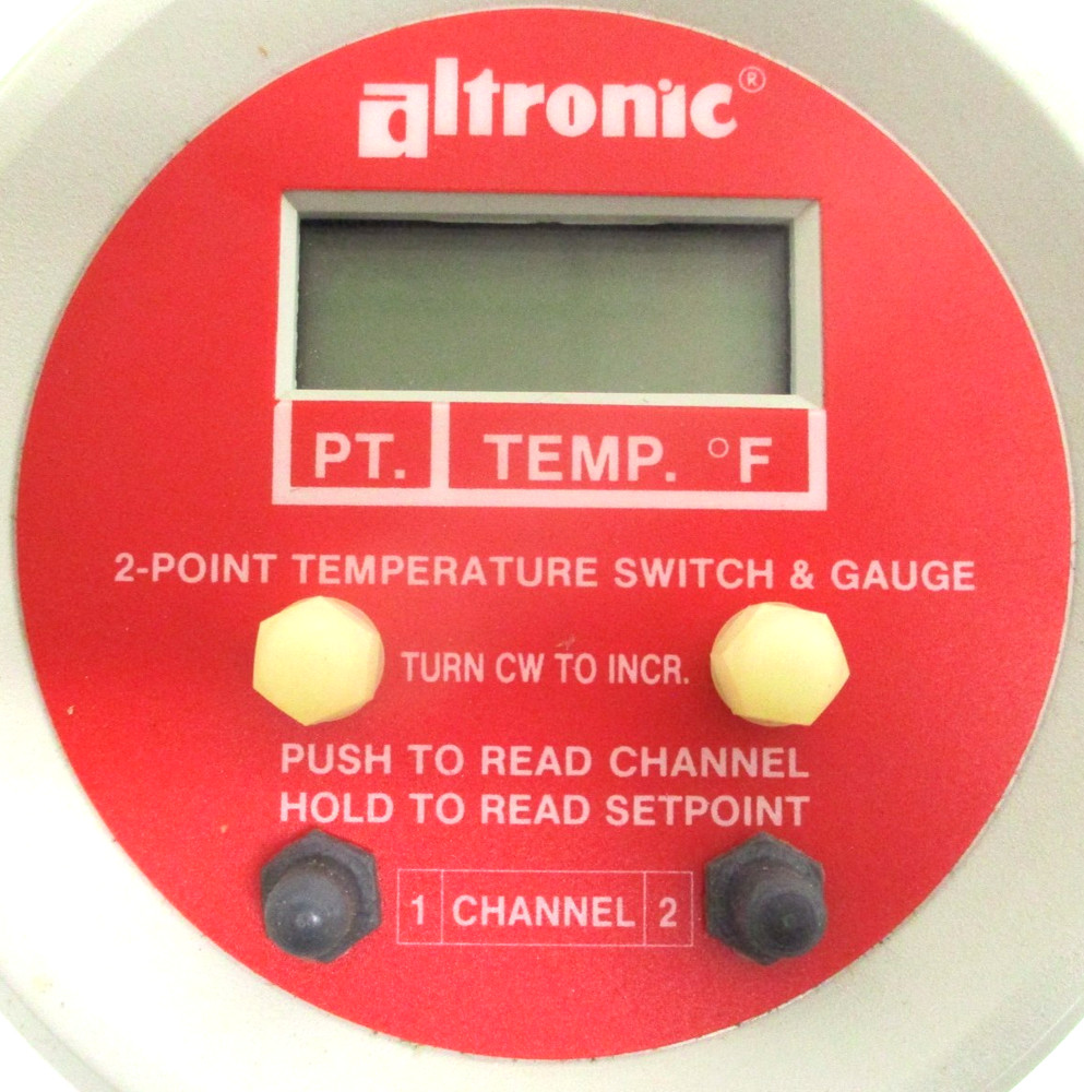 ALTRONICS , DPYH-1392DF , 2-POINT TEMPERATURE SWITH & GAUGE , SURPLUS