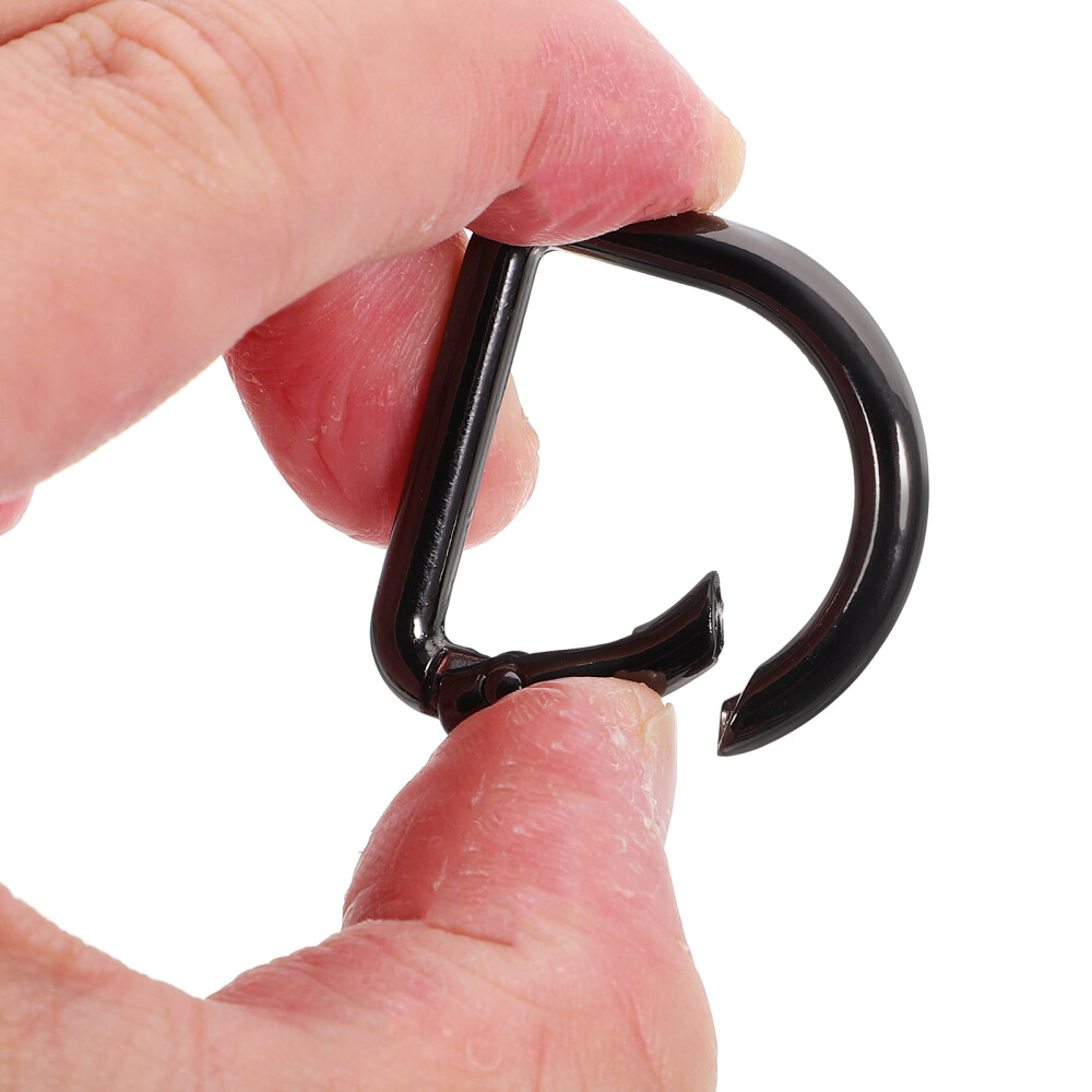 4PCS Spring Clasps Spring D Shaped Carabiner Snap Clip Hook Spring Snap Clip