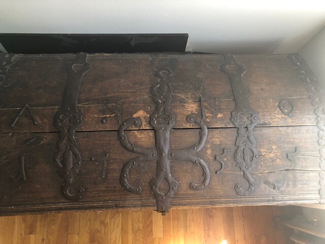 Rare Antique Doomed Wedding Trunk 1755