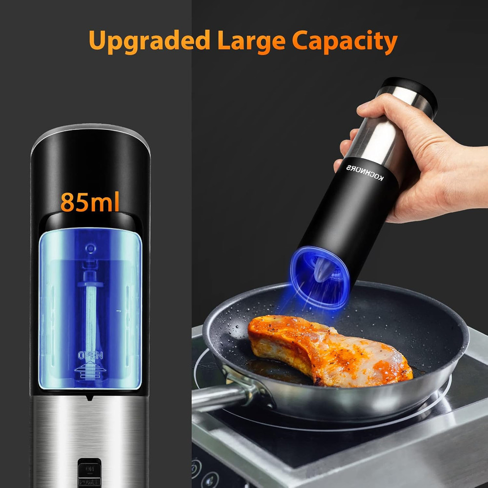 USB Rechargeable Pepper Grinder, Gravity Electric Pepper Grinder with 6 Level