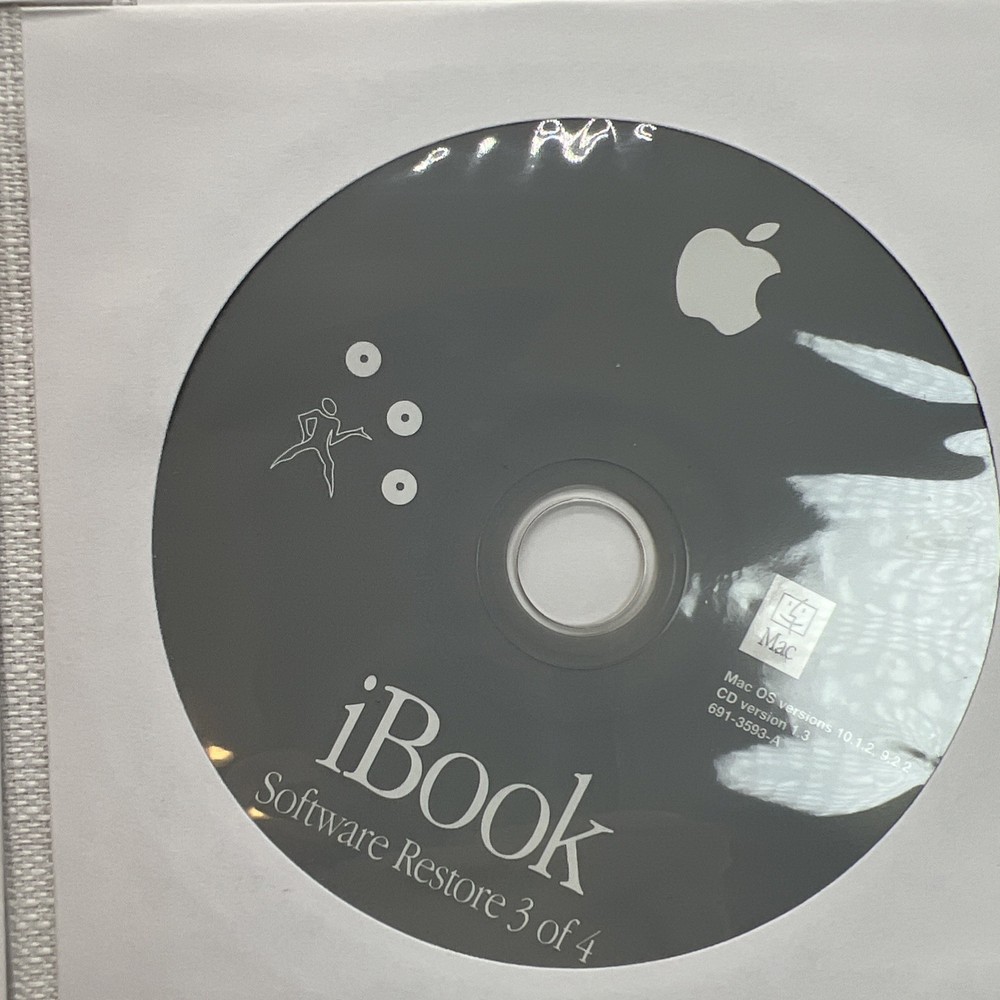 Apple iBook Install Disks Mac OS 10.1.2 + Software Restore + Hardware Test
