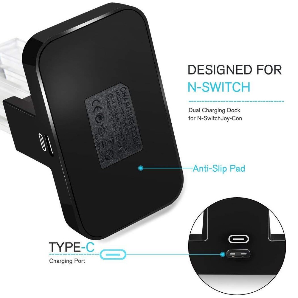 Switch Controller Charger for Nintendo Switch Joy-Cons Charging Dock Station