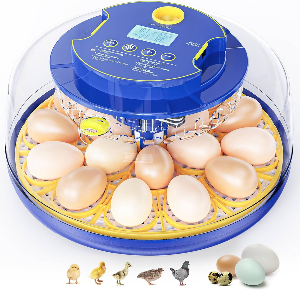 18 Chicken Egg Incubators for Hatching Eggs: Egg Incubator with Automatic Egg Tu