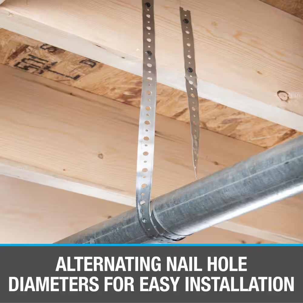 3/4 In. X 25 Ft. 28-Gauge Galvanized Pipe Hanger Strap (2-Pack)
