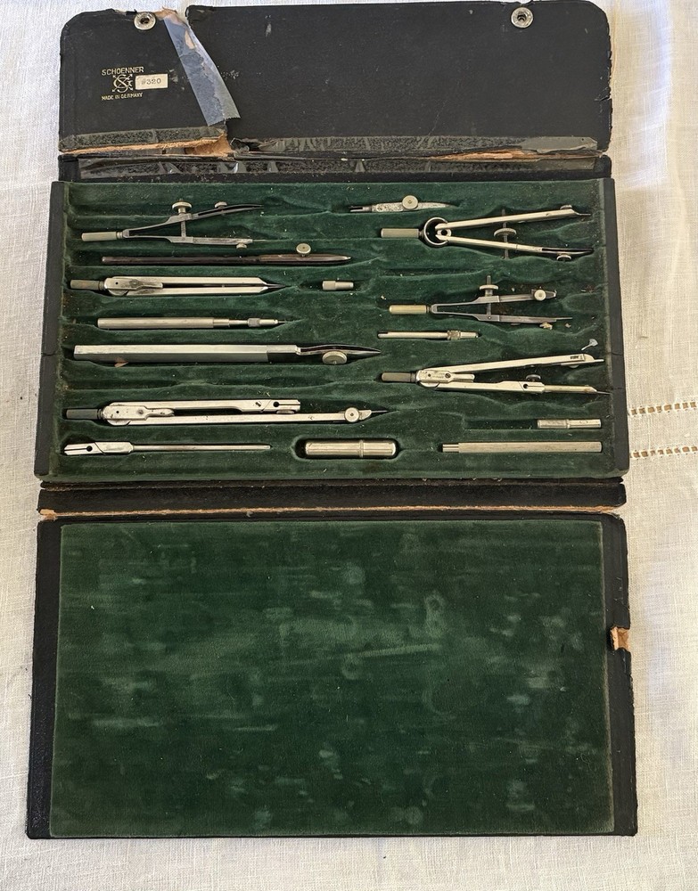 15 Pc Schoenner Drafting Set - Vintage - #320 - Made In Germany