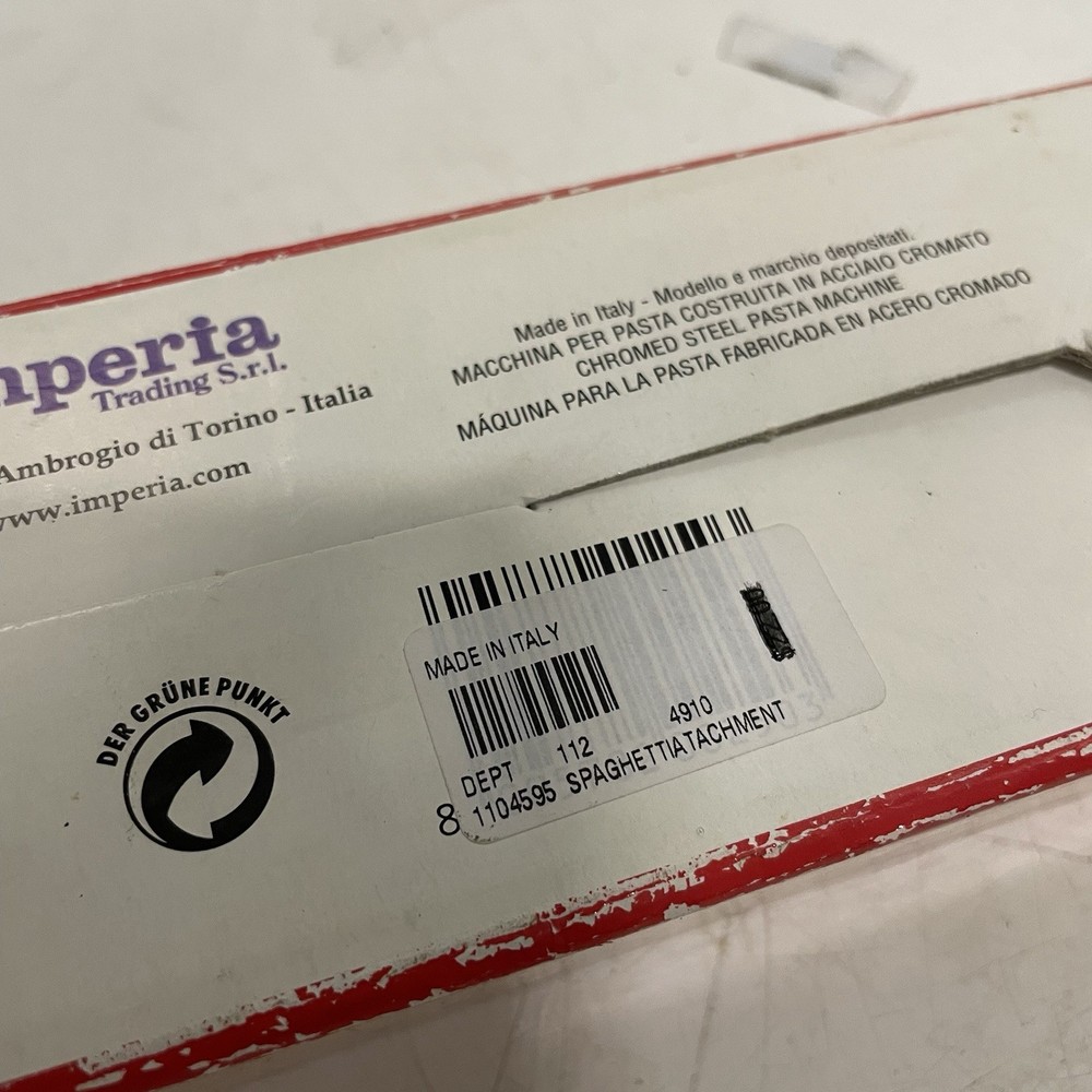 Imperia Simplex Spaghetti Attachment Capelli d'Angelo For Pasta Machine